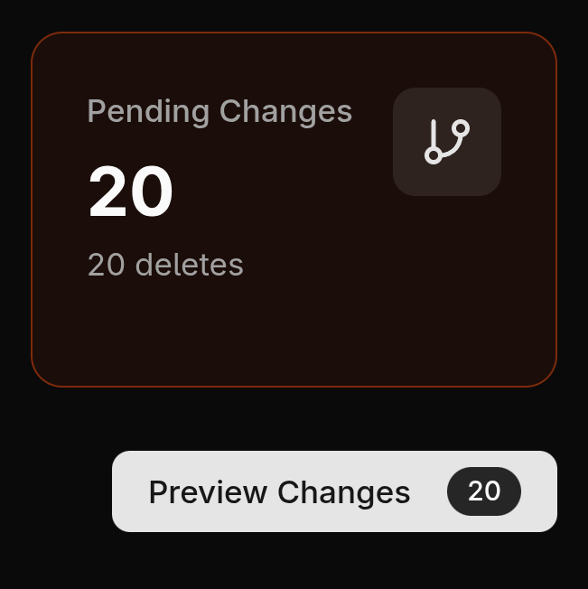 Preview panel showing pending file operations on Serum 2 presets before applying